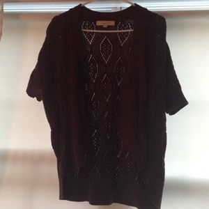 Maroon knit cardigan